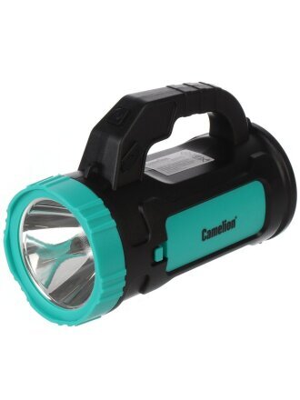 Фонарь ручной, встроенный аккумулятор, прожектор, Camelion, LED51527, зарядка от USB, пластик, 4 режима, 1LED+COB, Type C, 3 x LR6, 2В, 15130