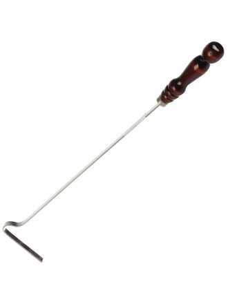 Шампур-кочерга 600х12х2.5 мм, нержавеющая сталь, рукоятка дерево, 2К-604