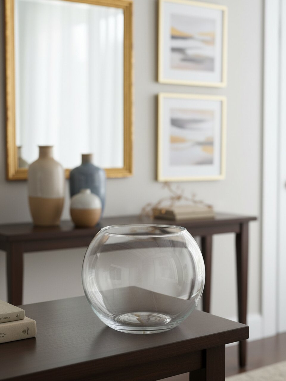 Ваза стекло, настольная, 13х16 см, Evis, Шаровая, 2067