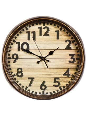 Часы настенные, кварцевые, 37 см, круглые, полимер, Y4-6865
