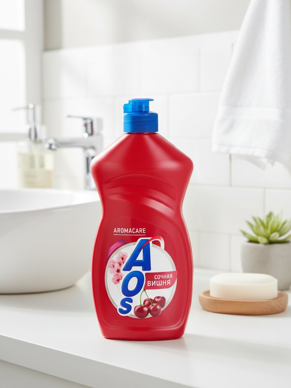 Средство для мытья посуды AOS, Сочная вишня, 450 мл