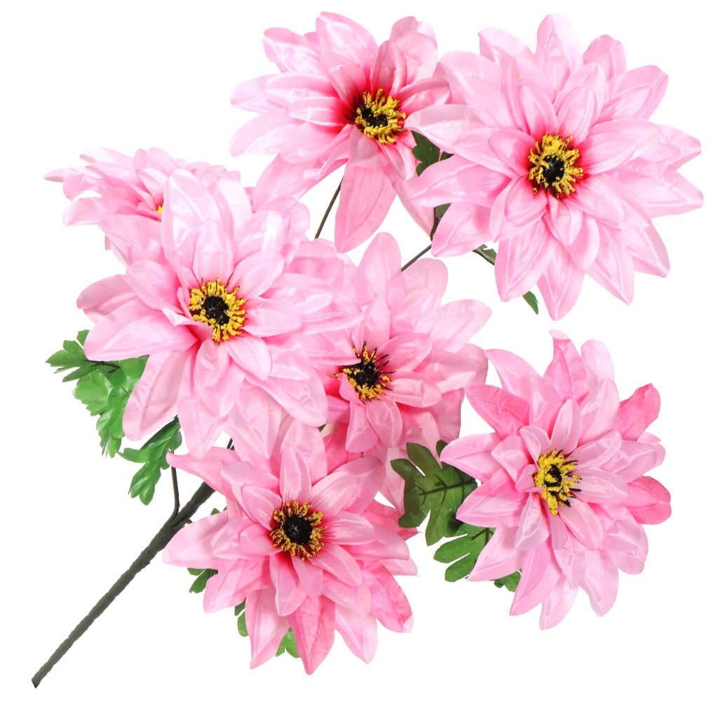 Цветок искусственный декоративный Георгина, пасхальный, 75 см, розовый, Y6-10355