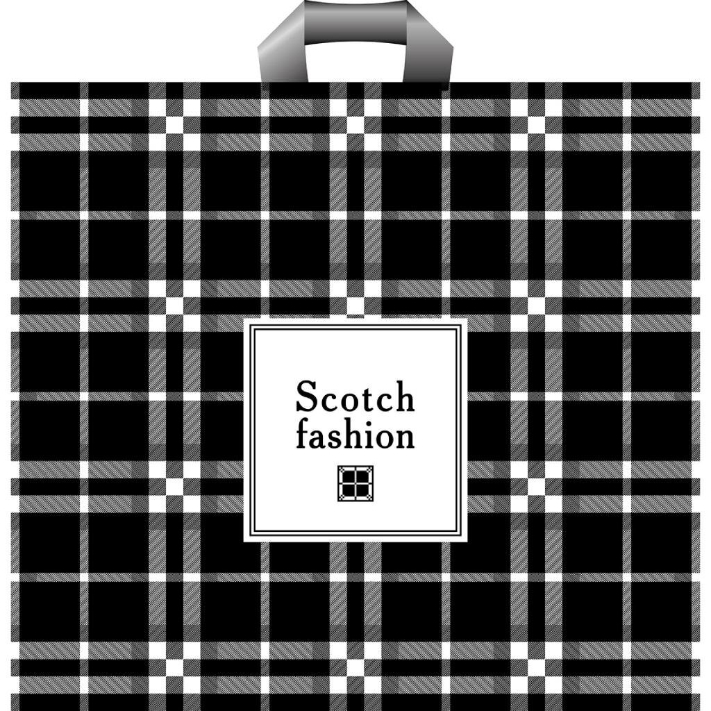 Пакет-сумка 39х36 см, с петлевой ручкой, черный, Scotch fashion, 007156