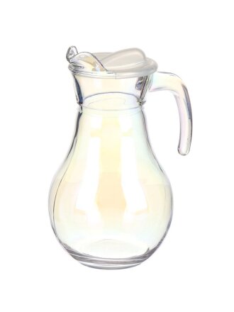 Кувшин стекло, 1 л, с крышкой, Лиловая дымка 4, RNLD944