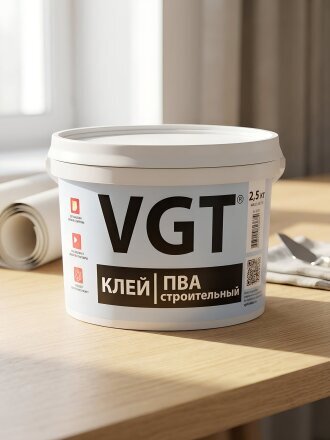 Клей ПВА VGT, строительный, однокомпонентный, 2.5 кг, 6167