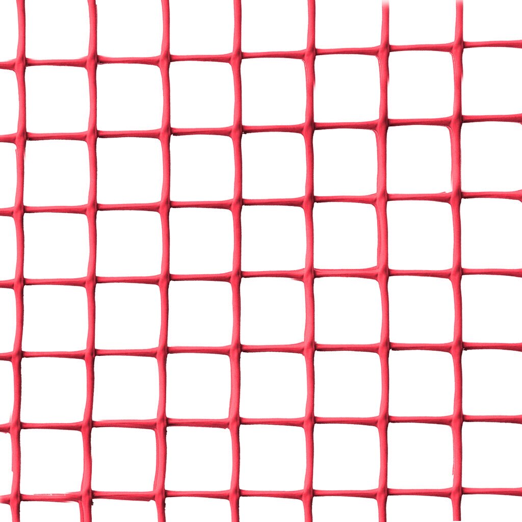 Сетка садовая пластмасса, ячейка 15 х 15 мм, квадратная, 100х2000 см, красная, Эконом П18396