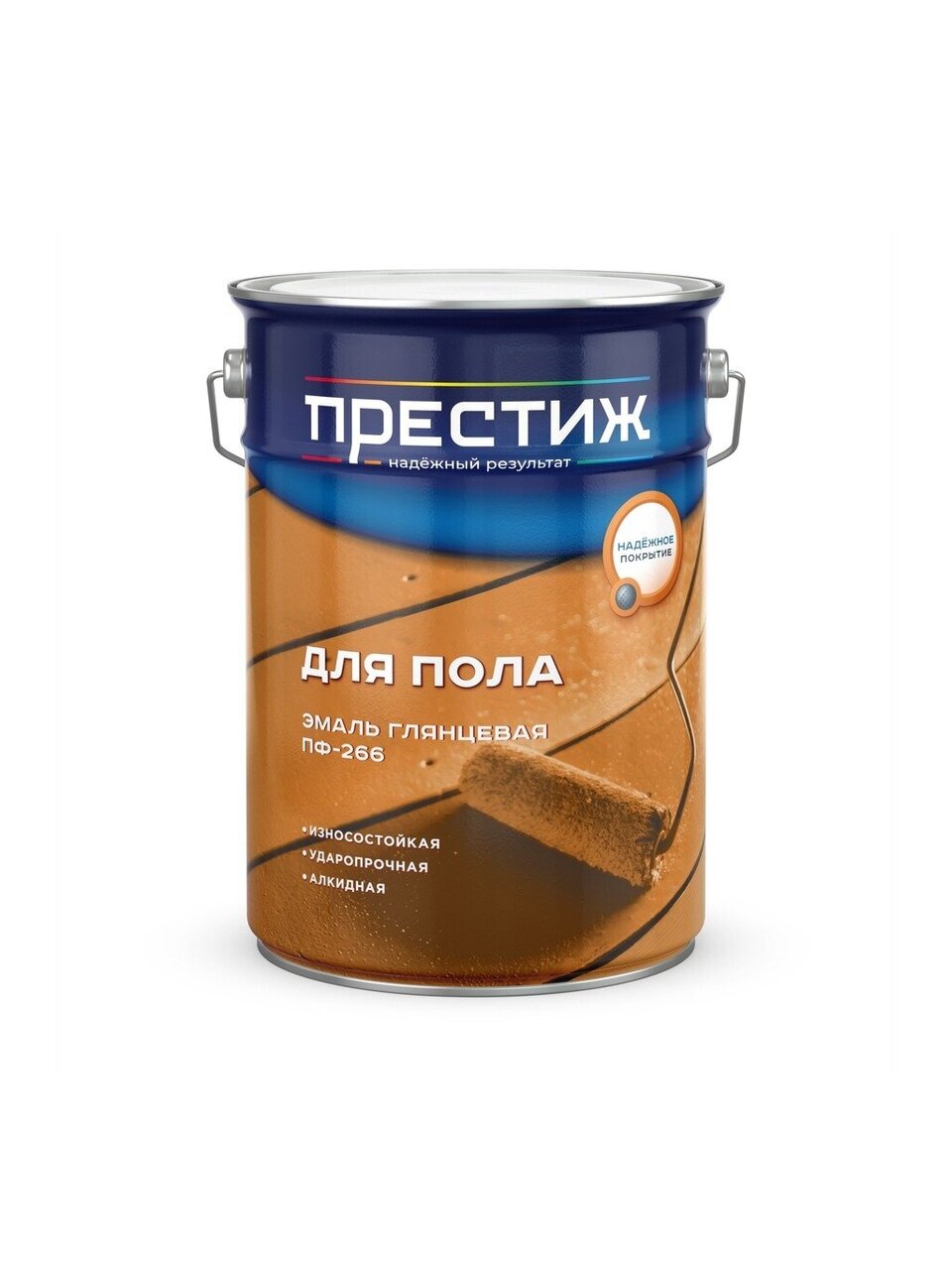 Эмаль Престиж, ПФ-266 Пром, алкидная, глянцевая, красно-коричневая, 6 кг