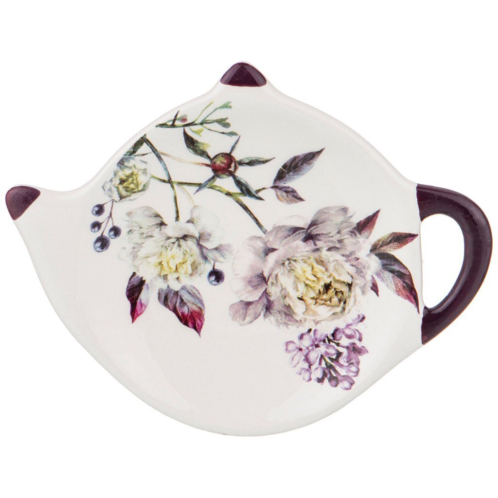 Подставка под чайный пакетик &amp;quot;Пурпур&amp;quot; 12x8,5 см высота=1,5 см, 358-1598