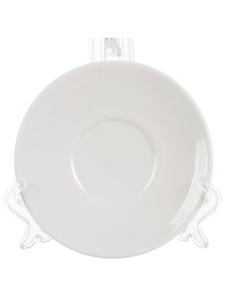 Блюдце фарфор, 13 см, круглое, Трактирный Белое, Дулевский фарфор, 000982