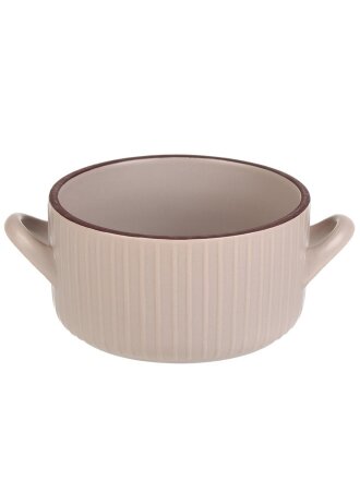 Бульонница керамика, 650 мл, с ручкой, Mounty, Atmosphere, AT-K3443