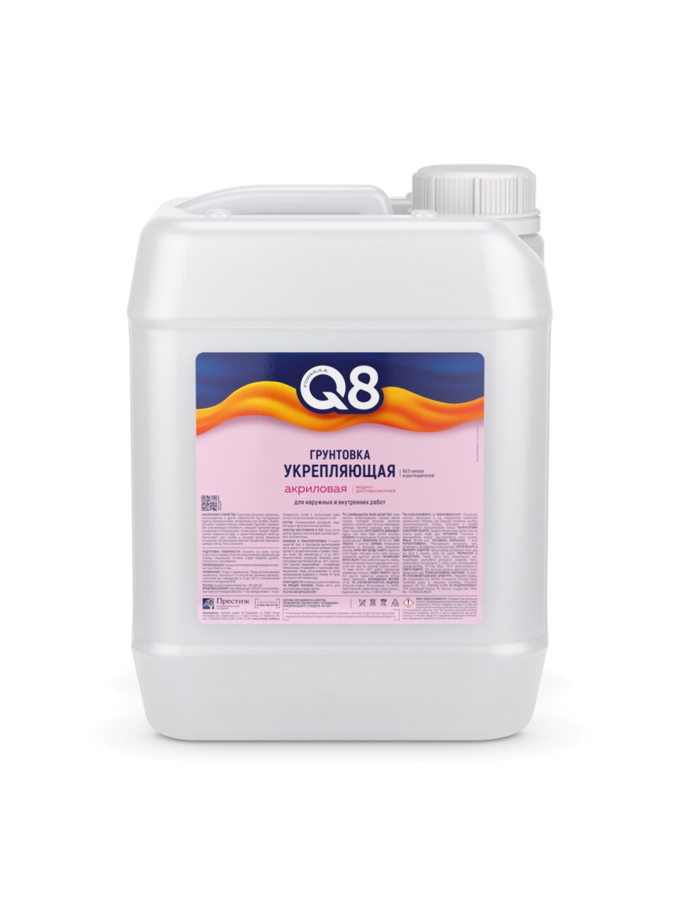 Грунтовка водно-дисперсионная, акриловая, Formula Q8, проникающая, 3 л