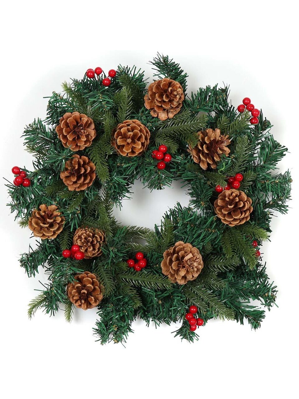 Венок рождественский 50 см, с украшениями, SYWB-0321196