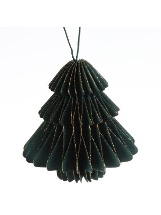 Елочное украшение Елка, зеленый с блеском, бумага, Y4-8533