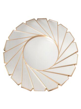 Зеркало настенное, 61х61 см, пластик, круглое, золотое, Y4-5286