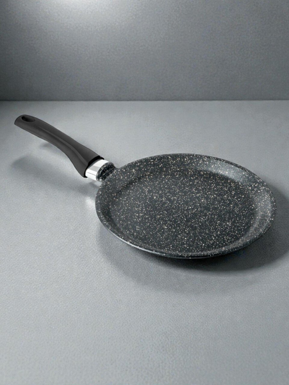 Блинница алюминий, 24 см, антипригарное покрытие, Горница, Гранит, б241аг, бакелитовая ручка