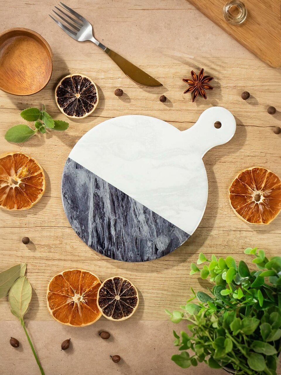 Подставка под горячее, керамика, 15х20 см, серый мрамор, Доска, Y4-6662