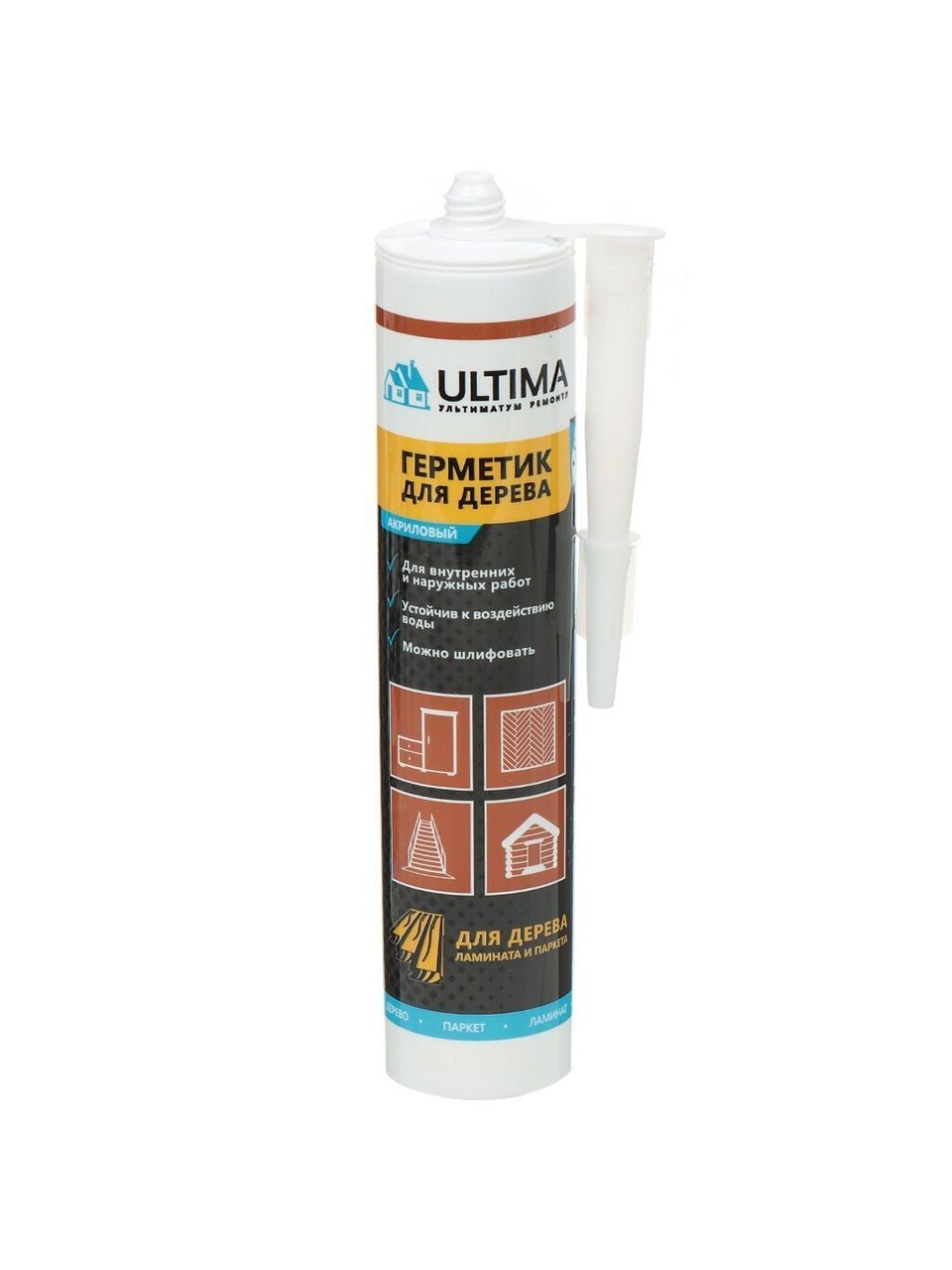 Герметик акриловый, для дерева, Ultima, ULTT300, 300 г, тик