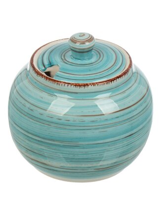 Сахарница 500 мл, керамика, с крышкой, круглая, Domenik, Laguna, DM6010