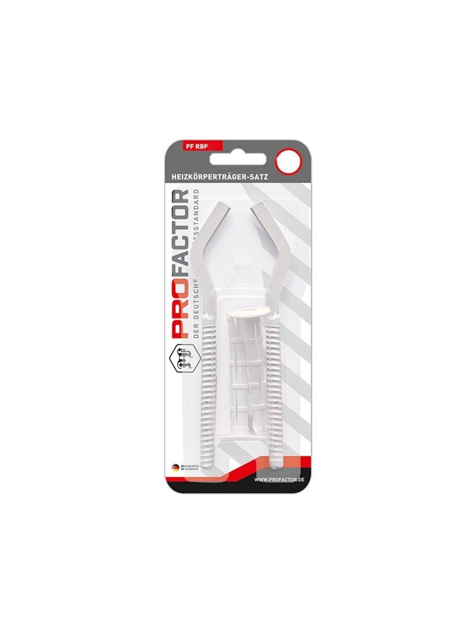 Кронштейн для радиатора, сталь, 170х9 мм, плоский, с дюбелем 2 шт, ProFactor, PF RBP 567