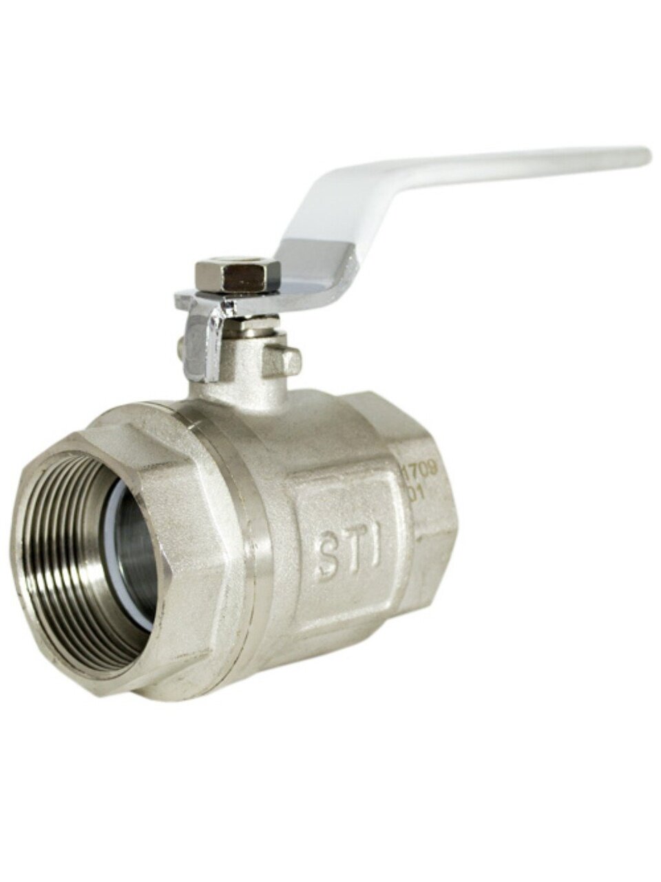 Кран для воды, 1&amp;quot;1/2, г-г, ручка, никель, STI