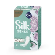Прокладки женские Ola, Silk sense light Белый пион, ежедневные, 60 шт, стринг-мультиформ