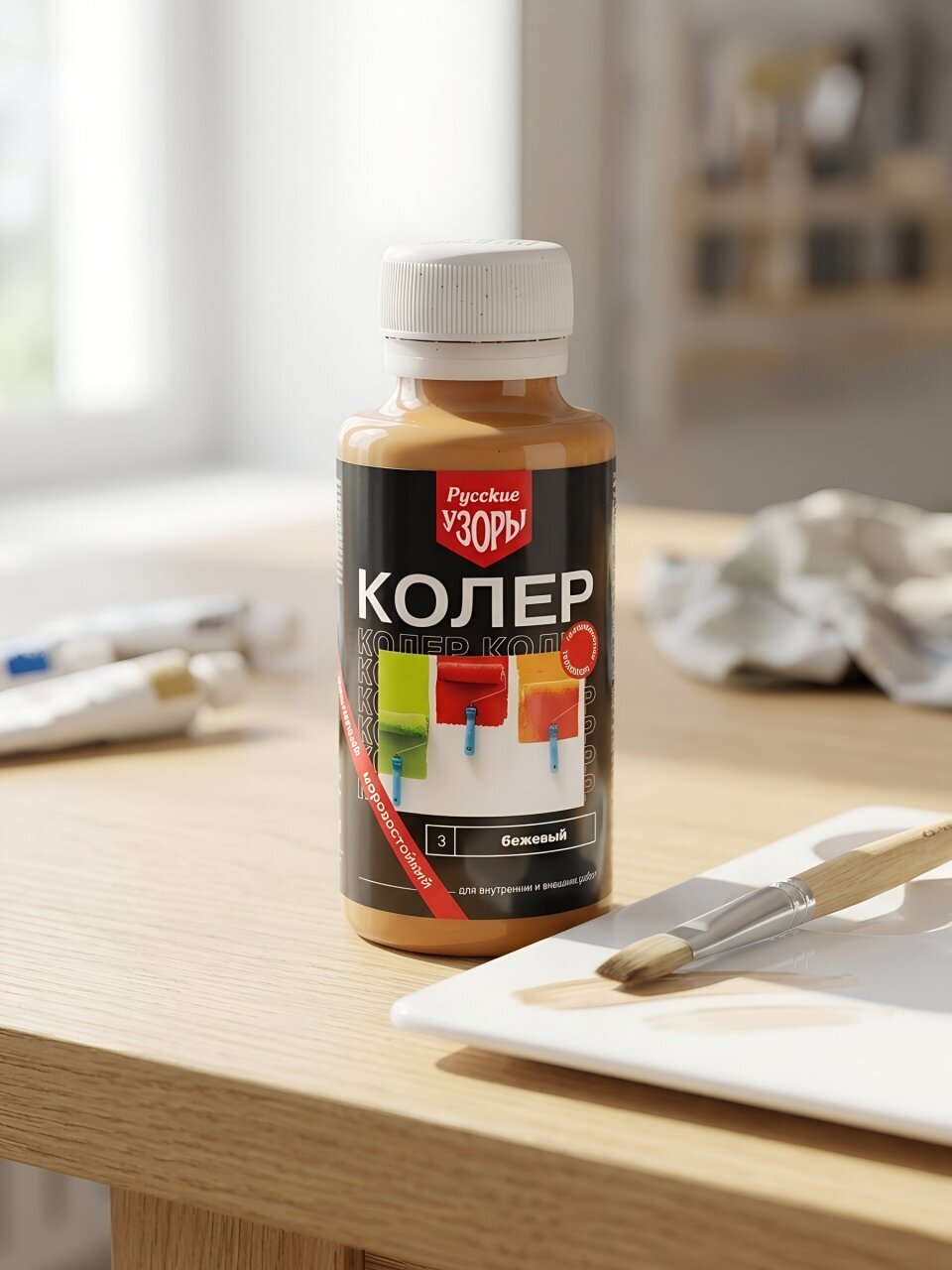 Колер паста, Русские узоры, №3, бежевый, 100 мл