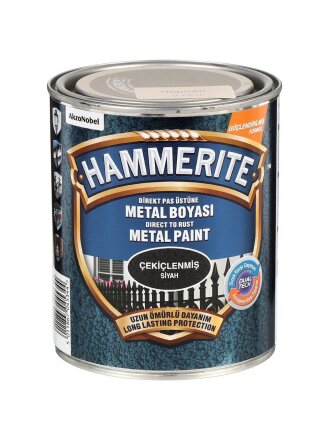 Грунт-эмаль Hammerite, 5093293, по ржавчине, с молотковым эффектом, алкидная, черная, 0.75 кг
