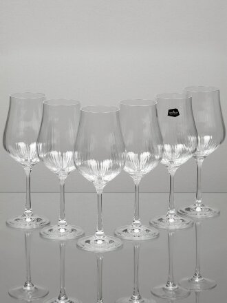 Бокал для вина, 350 мл, стекло, 6 шт, Bohemia, Tulipa optic, CR350101TO