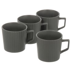 Кружка керамика, 4 шт, 350 мл, Эльзас, Daniks, ZPX222210-2, серая