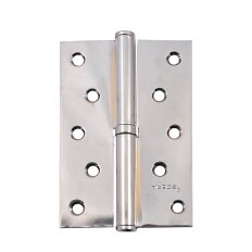 Петля врезная для деревянных дверей, Apecs, 120х80х3 мм, левая, B-Steel-CRL, 13717, с подшипником, хром