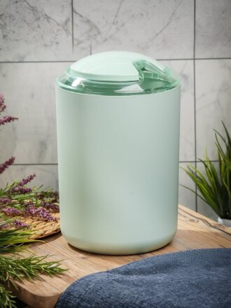 Ведро для мусора пластик, 6 л, круглое, плавающая крышка, мятное, Y6-10720