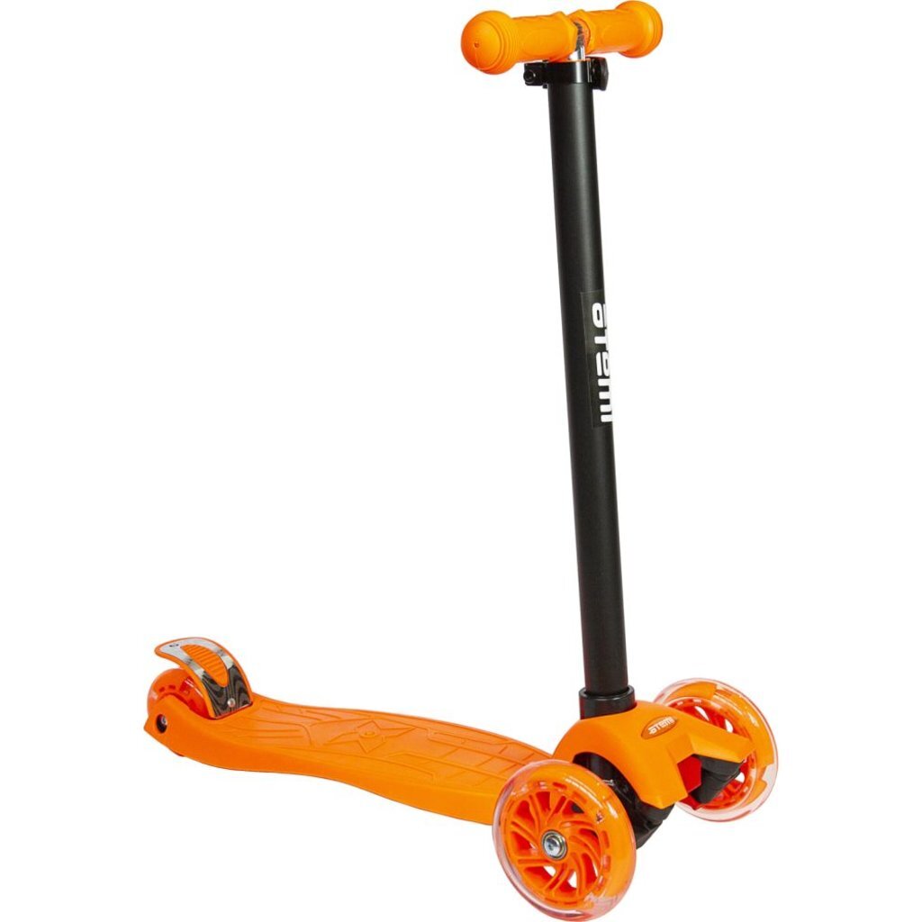 Самокат детский Atemi Super Rider колеса 118/80 мм, AKC02A, светодиоды перед, оранж., 00-00006917