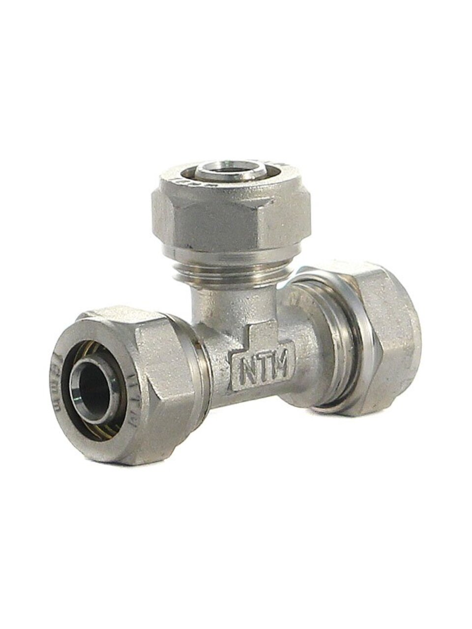 Металлопластиковый тройник d16 мм, с цангой, Frap, F303.1616