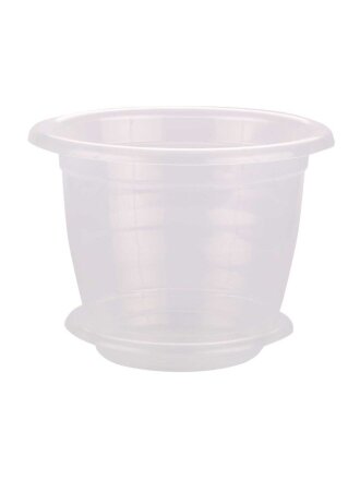 Горшок для цветов пластик, 3.5 л, для орхидей, 19х19 см, двойн, прозрачный, Альтернатива, М7687