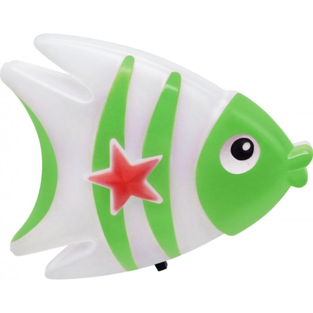 Ночник In Home, NLA 05-FG Рыбка, в розетку, пластик, 230 В, светодиодный, с выключателем, зеленый