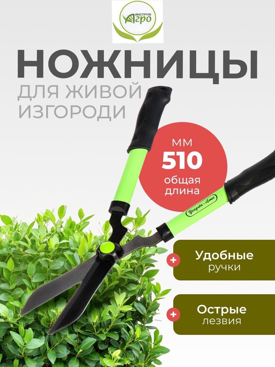 Ножницы бордюрные, с овальными ручками, Инструм-Агро, НБО D019F, 010136