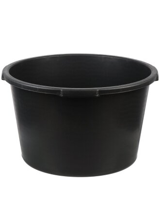 Таз пластик, 65 л, круглый, с ручкой, строительный, черный, 0007-15A