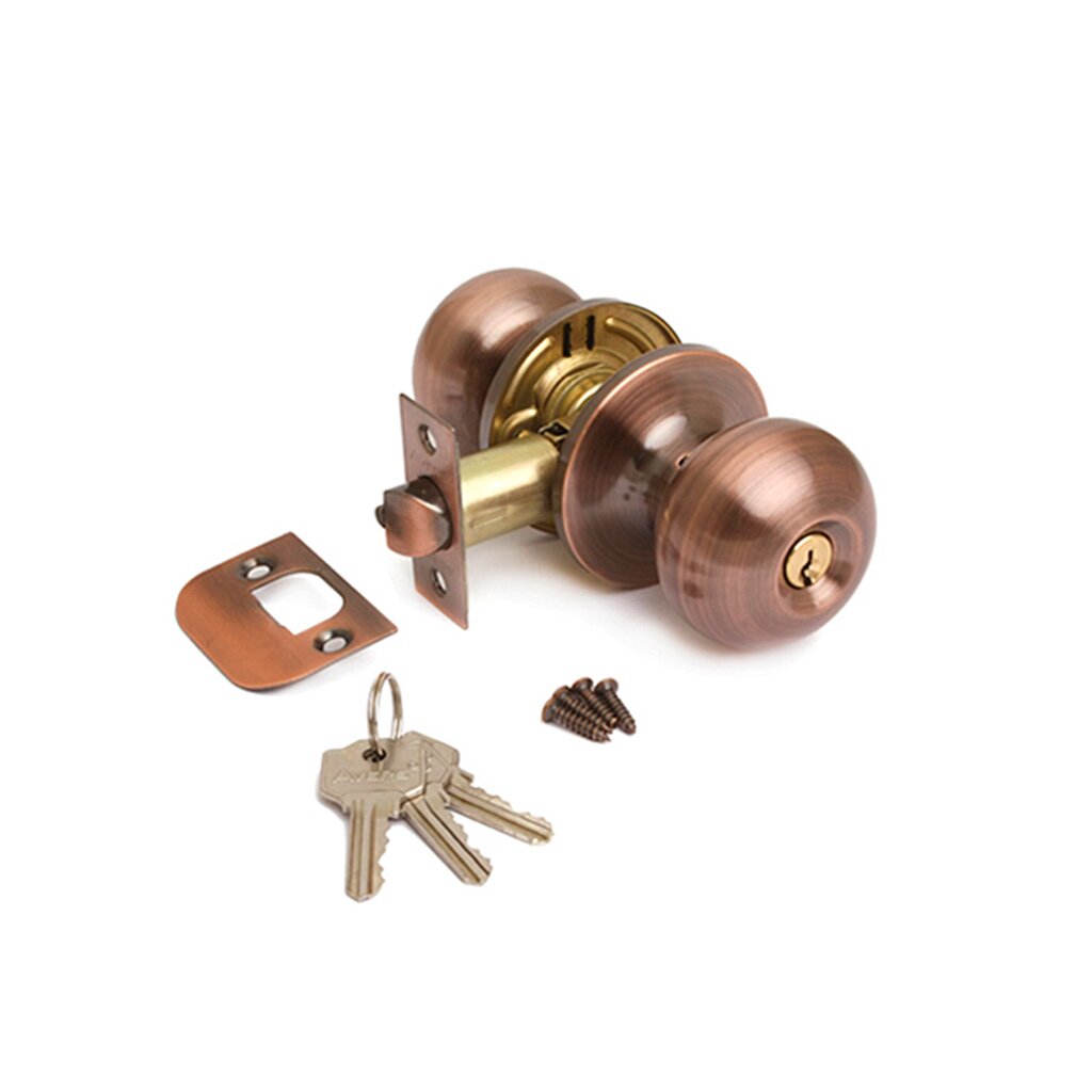 Защелка Avers, 6082-01-AC, ключ/фиксатор, медь, сталь ключ комбинированный bartex 7 мм матовый crv сталь