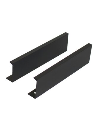 Ручка-скоба мебельная StahlBuro, A306-128, профиль, 2 шт., матовый черный, 16674