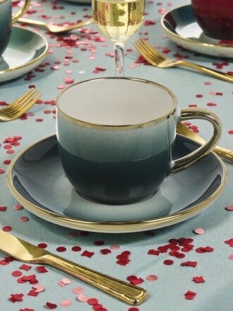 Чайная пара керамика, 2 предмета, на 1 персону, 220 мл, Y6-10274/2, подарочная упаковка