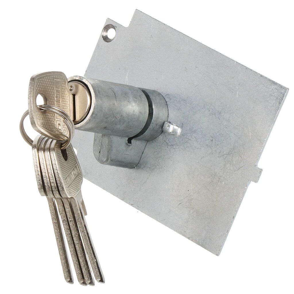 Личинка замка двери Аллюр, 13598, для ЗН 1-3А с планкой, 5 ключей личинка замка двери аллюр a g 60 6к cp 1 268 60 мм хром латунь 6 ключей