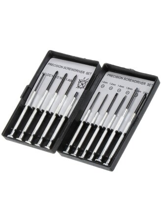 Набор отверток для точных работ, 11 предметов, CrV сталь, для мобильных телефонов, SPE13806-18
