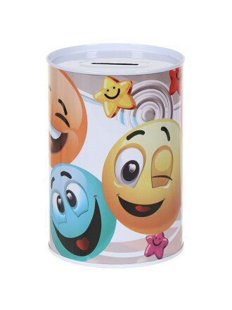 Копилка Смайлы, 10х15 см, металл, Y4-4292, в ассортименте