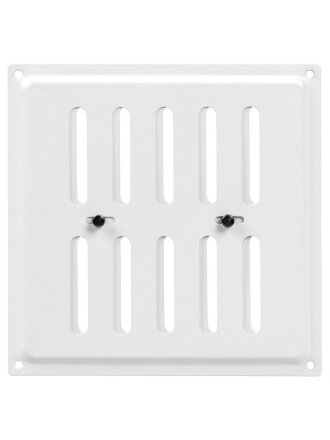 Решетка вентиляционная металл, регулируемая, 175х175 мм, белая, Event, 175х175ВРР