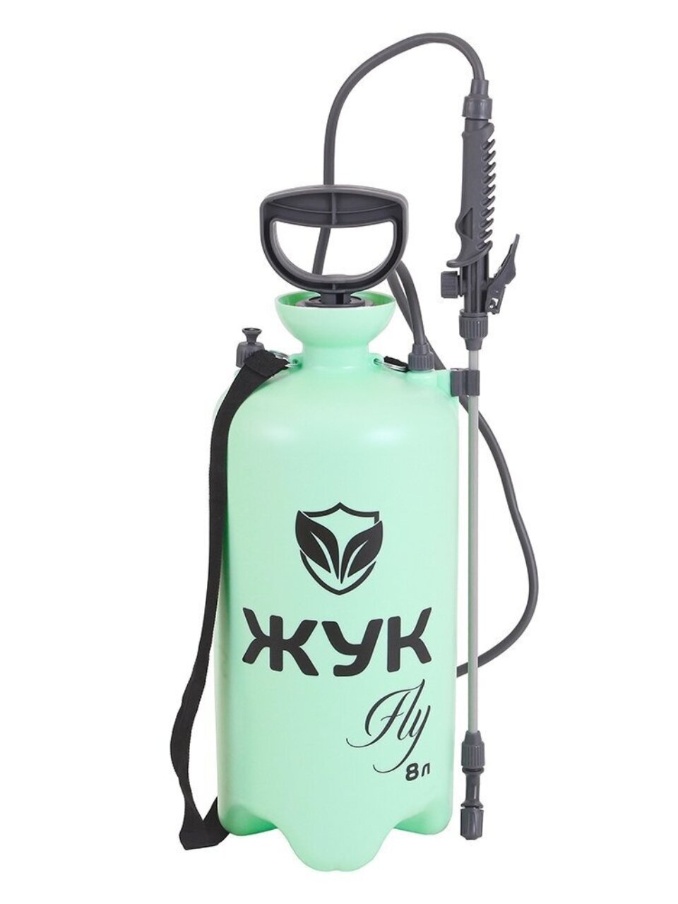 Опрыскиватель садовый Жук 8 л пластик ранцевый 600 мм нетелескопическая штанга Fly 9972-00 мятный 1301₽