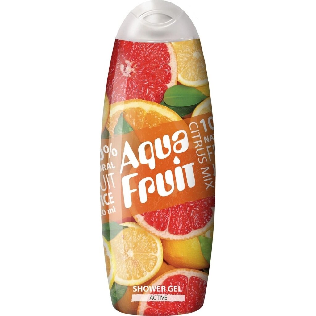 Гель для душа Aquafruit, Active, 420 мл гель для душа active экстракт грейпфрута 400 мл с витамином b5