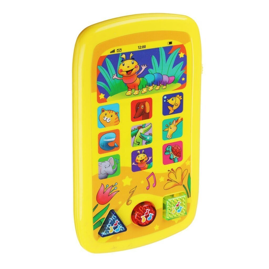 Игрушка детская Игроленд, Смартфон Музыкальный, 8х15х2 см, интерактивная, свет, звук, 3ААА, пластик, 272-682