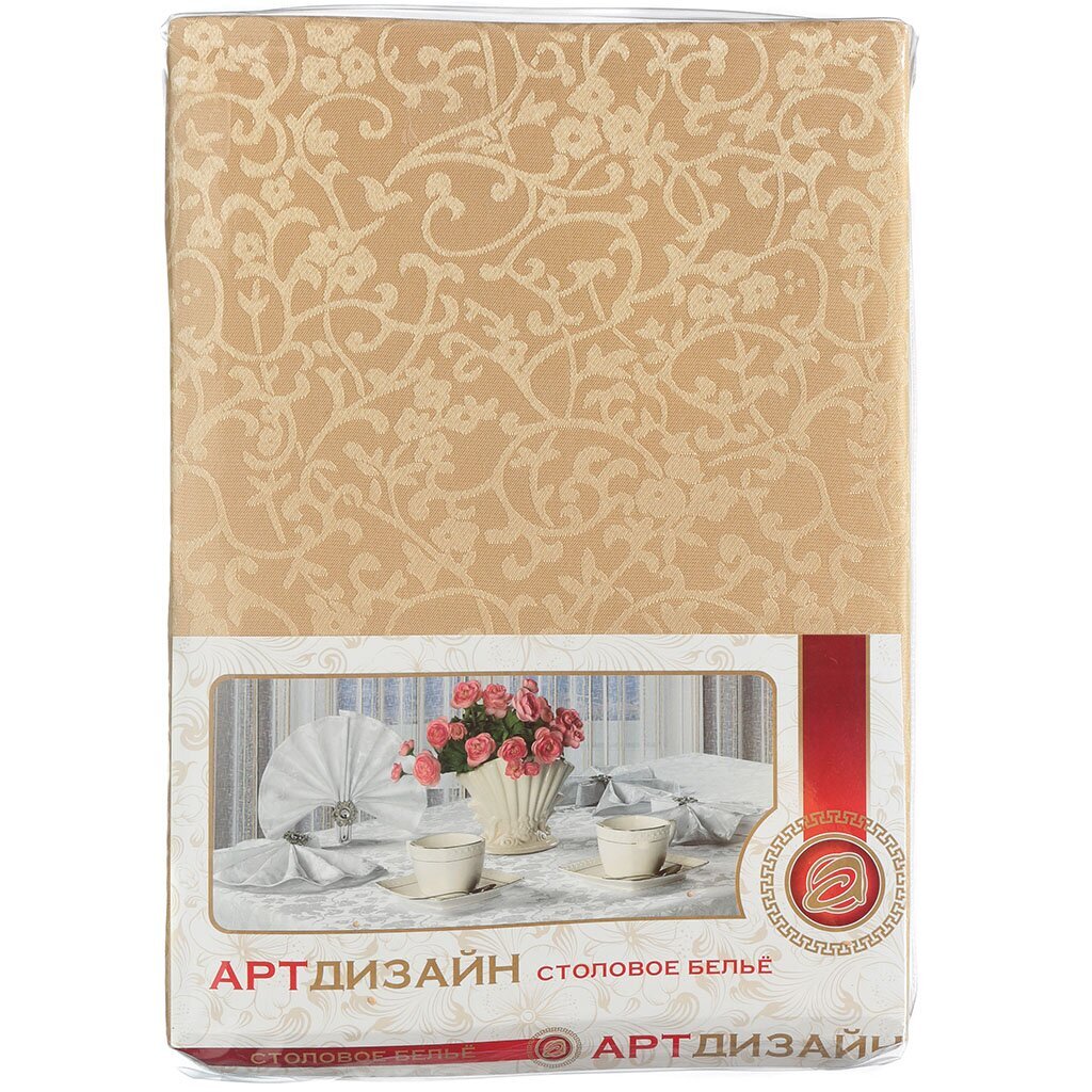 т Скатерть кух 120*160см п/э Изабель золото