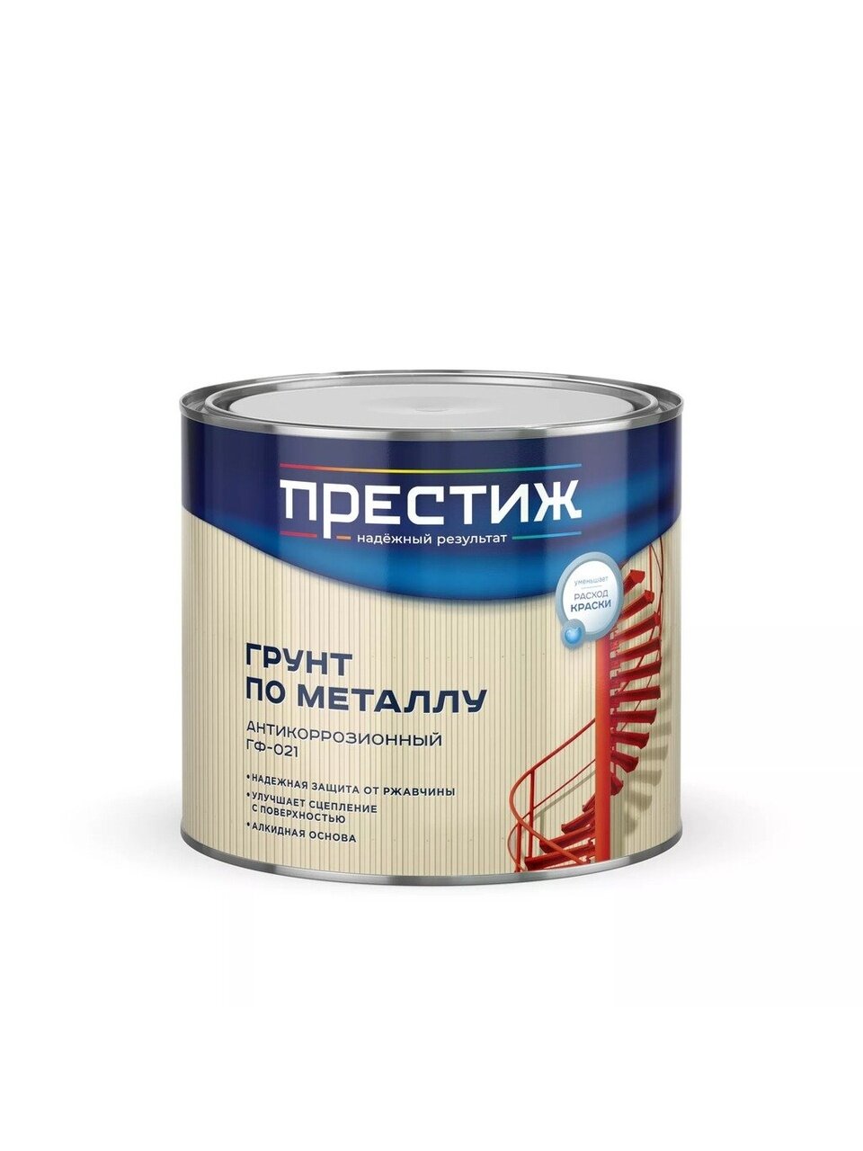 Грунтовка алкидная, Престиж, ГФ-21, белая, 1.9 кг