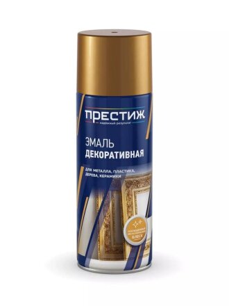 Эмаль аэрозольная, Престиж, Металлик, декоративный, для внутренних и наружных работ, акриловая, глянцевая, медь, 520 мл